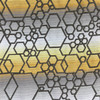 Geometric Honeycomb in Taupe with Ombre in Grey and Gold | Upholstery Fabric | 54" Wide | By the Yard