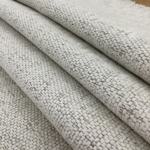 Chenille Fabric in Off White, Heavyweight Upholstery, 54 Wide