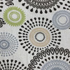 Decorative Circles Fabric | Beige / Brown / Green / Grey | Home Decor / Drapery | 54" Wide | By the Yard | Missoni in Spa