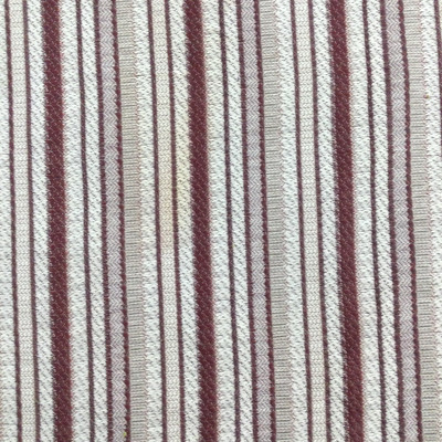 Striped Woven Fabric in Purple / White | Upholstery / Slipcovers | Medium Weight | 54" Wide | By the Yard | Garvey in Plum