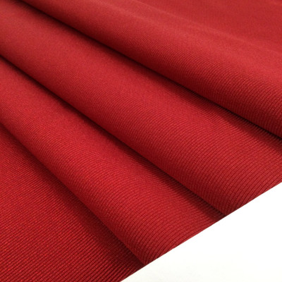 Cherry Red Ribbed Polyester Fabric | Upholstery | Heavy Weight | 54" Wide | By the Yard | Ultra Durable