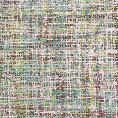 Variegated Turquoise, Green, Brown, and Off-White | Heavyweight Fabric | Upholstery | Eco Friendly Recycled Natural Fibers | 54" Wide | By the Yard