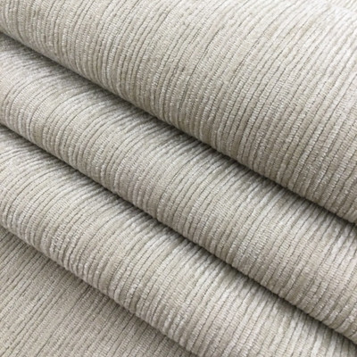 Flax Beige Chenille Fabric | Heavyweight Upholstery | 54" Wide | By the Yard |