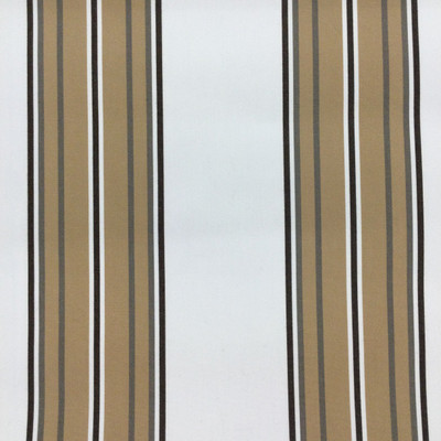 White / Tan / Taupe Striped Fabric | Outdoor Awning / Upholstery Fabric | Sunbrella-like | 46" Wide | By the Yard