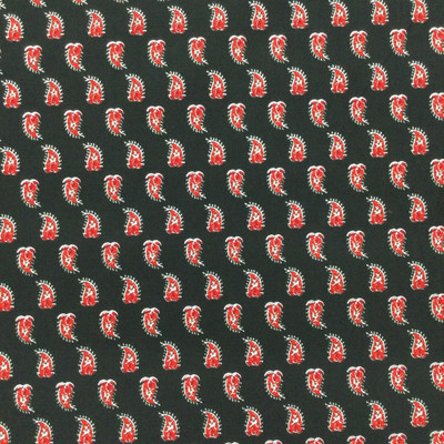 Paisley in Red and Black | Quilting Fabric | 44" Wide | 100% Cotton | Fabri-Quilt