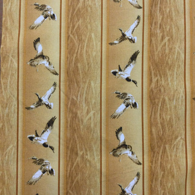 Pride of the Lakes | Flying Ducks | Golden Beige | Kevin Daniel | Quilting Fabric | 100% Cotton | 44 Wide | By The Yard