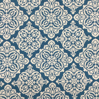 Diamond Damask in Teal and Off White | Home Decor / Upholstery | 54% Cotton / 46% Polyester | 54" W | By the Yard | Regal Fabrics "Creed in Teal"