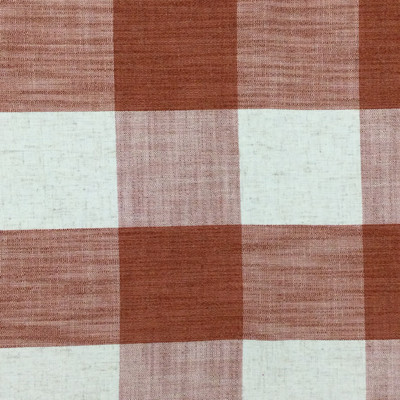 Large Buffalo Check Fabric in Spice Orange and Natural Off White | Upholstery / Drapery | Medium Weight | 54" Wide | By the Yard | Hartwood in Papaya