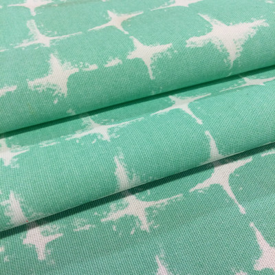 4 Yard Piece of Turquoise Shibori Grid | Indoor / Outdoor Upholstery Fabric | 54" Wide | By the Yard