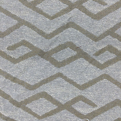 2.5 Yard Piece of Taupe on Grey Textured Tribal Zig Zag Heavyweight Upholstery Fabric | Woven | By The Yard | 54 inch wide
