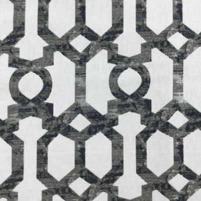 2 Yard Piece of Widegren in Noir | Modern Lattice in Grey / White | Upholstery / Drapery Fabric | Mill Creek Fabrics | 54" Wide | By the Yard