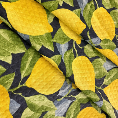 Richloom Solarium Diamond Tech Citrus Outdoor Sapphire | Home Decor Fabric | 54" Wide