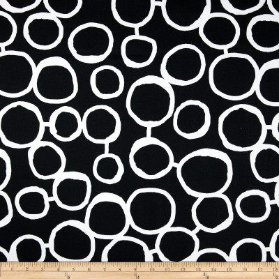 Premier Prints Freehand Black/White | Medium Weight Duck Fabric | Home Decor Fabric | 54" Wide