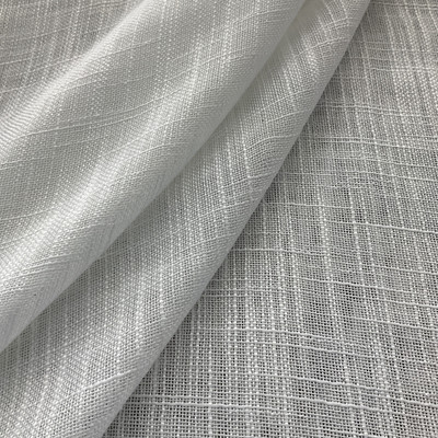 110" Faux Linen Sheer White | Lightweight Linen Fabric | Home Decor Fabric | 110" Wide