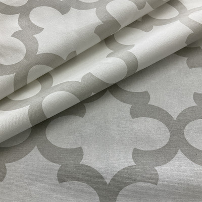 Premier Prints Fynn White/French Grey | Medium Weight Duck Fabric | Home Decor Fabric | 54" Wide