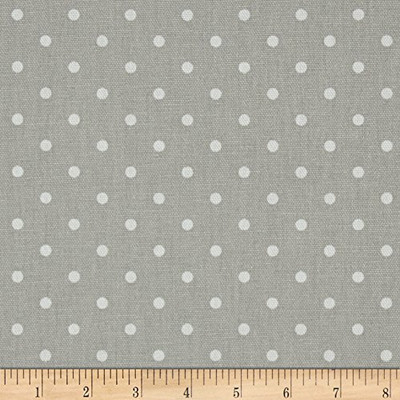 Premier Prints Mini Dot French Grey/White | Medium Weight Duck Fabric | Home Decor Fabric | 54" Wide