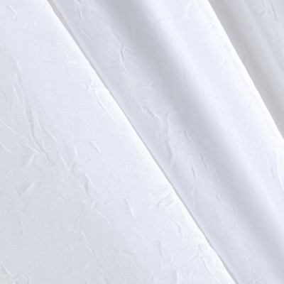 108" Crushed Sheer Voile White | Very Lightweight Voile Fabric | Home Decor Fabric | 108" Wide