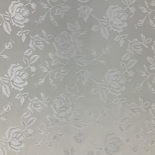 Rose Satin Jacquard Ivory | Lightweight Jacquard, Satin Fabric 