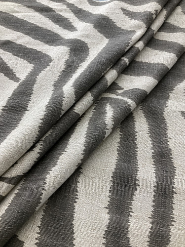 Lacefield Designs Zebra Ikat Steel FlaxBasketweave | Medium 