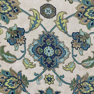 Magnolia Home Fashions Brooklyn Ocean | Medium Weight Duck Fabric | Home Decor Fabric | 54" Wide