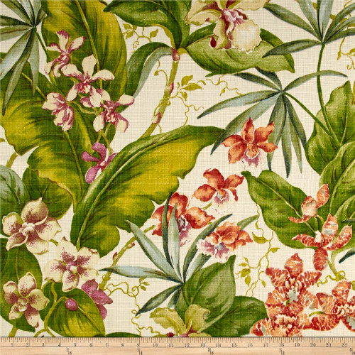 Tommy Bahama Outdoor Batik Leaves Meadow | Medium Weight Outdoor Fabric |  Home Decor Fabric | 54 Wide