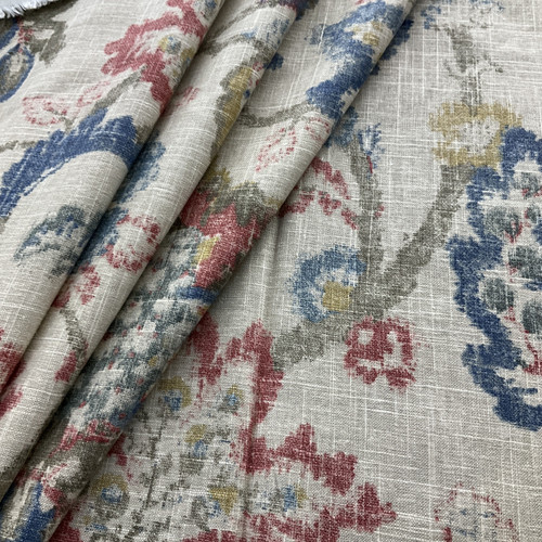 Tillet Ferns Linen Designer Fabric by the Yard