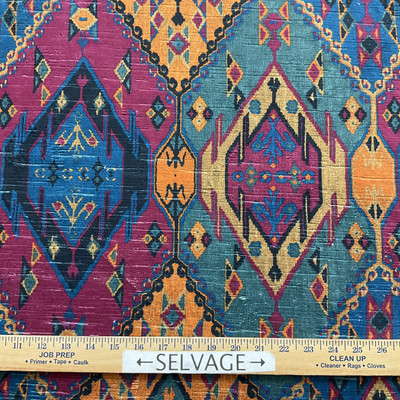 Morgan Home Running Bear Velvet Jewel | Very Heavyweight Velvet Fabric | Home Decor Fabric | 54" Wide