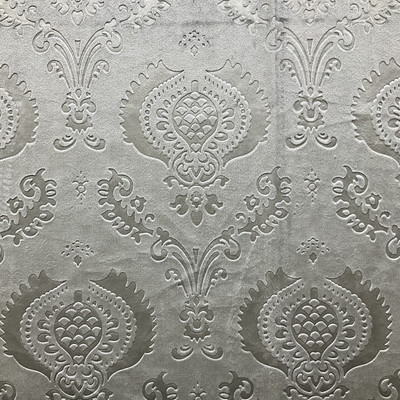 Embossed Velvet Damask Charcoal | Medium Weight Velvet Fabric | Home Decor Fabric | 58" Wide