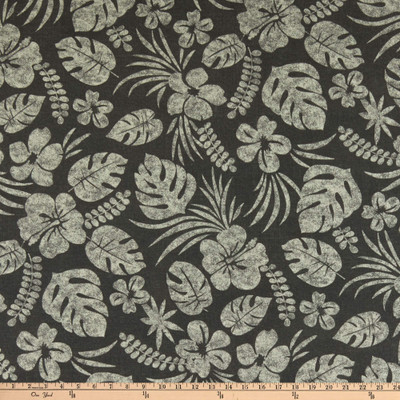 Tommy Bahama Outdoor Isle be Back Charcoal | Medium Weight Outdoor Fabric | Home Decor Fabric | 54" Wide