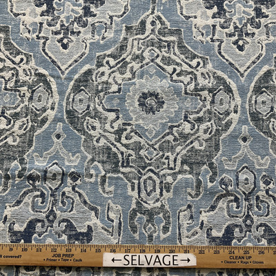 Waverly Izmir Rug Jacquard Chambray | Heavyweight Jacquard Fabric | Home Decor Fabric | 54" Wide