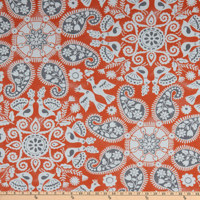 PKL Studio Peruvian Craft Outdoor Peachtini | Medium Weight Outdoor Fabric | Home Decor Fabric | 54" Wide