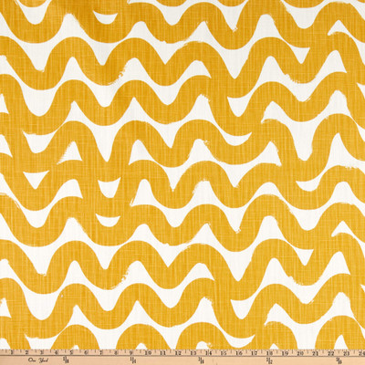 Premier Prints Wavy Slub Linen Brazilian Yellow | Medium Weight Duck, Linen Fabric | Home Decor Fabric | 54" Wide