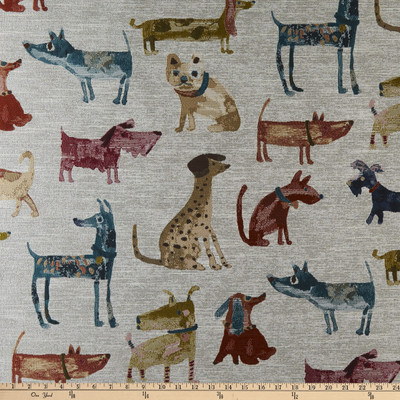 Swavelle Wag A Tude Jacquard Multi | Medium/Heavyweight Jacquard, Woven Fabric | Home Decor Fabric | 57" Wide