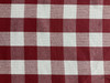 Big Duck Canvas Windmill Linen Check Red | Heavyweight Linen Fabric | Home Decor Fabric | 54" Wide
