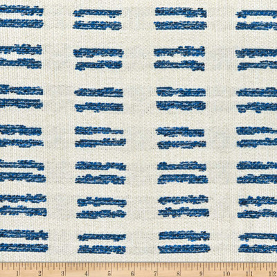 Performatex Simple & Bold Outdoor Woven Blue & White | Medium Weight Outdoor, Woven Fabric | Home Decor Fabric | 54" Wide