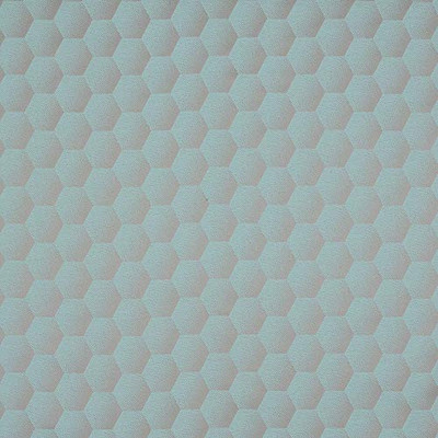 Aqua Sunbrella European HEXJ205 Hexagon Agua | Very Heavyweight Outdoor Fabric | Home Decor Fabric | 54" Wide