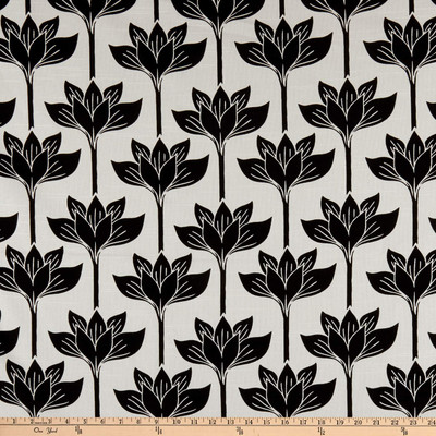 Novogratz Long Stem Lotus Slub Duck Tuxedo | Medium Weight Duck Fabric | Home Decor Fabric | 54" Wide