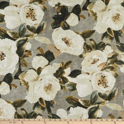 Rose Blossom Digital Linen Floral Print Dusk | Medium Weight Linen Fabric | Home Decor Fabric | 56" Wide