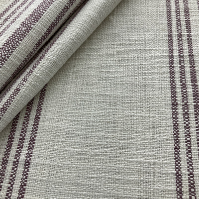 Hobie Stripe Linen Boysenberry | Very Heavyweight Linen Fabric | Home Decor Fabric | 54" Wide