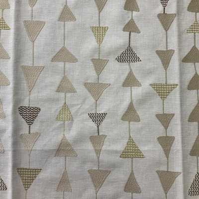 Covington Argento Embroidered Natural | Medium/Heavyweight Woven Fabric | Home Decor Fabric | 51" Wide