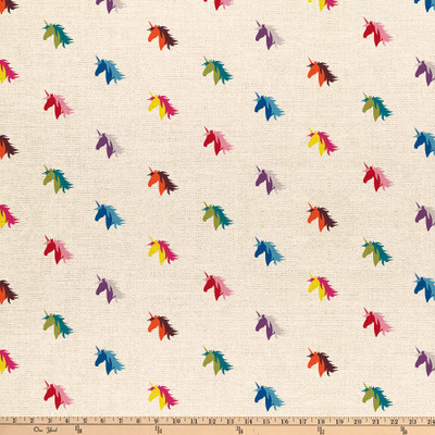 Multi EXCLUSIVE Mister Domestic Love is Love Canvas Magical Unicorn Rainbow | Medium Weight Canvas, Quilting Cotton Fabric | Home Decor Fabric | 60" Wide | Pride | LGBTQ+