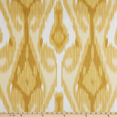 Lacefield Designs Uzbek Ikat Basketweave Gold | Medium/Heavyweight Basketweave Fabric | Home Decor Fabric | 54" Wide