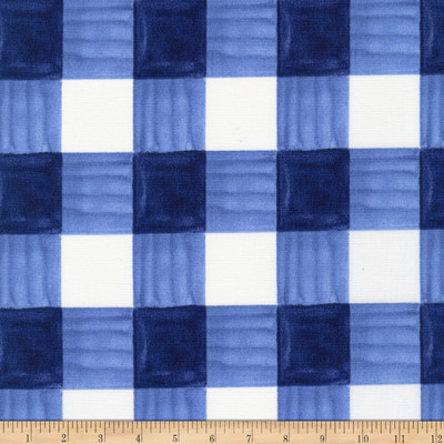 PKL Studio Outdoor Painterly Plaid Sky | Medium Weight Outdoor Fabric | Home Decor Fabric | 54" Wide