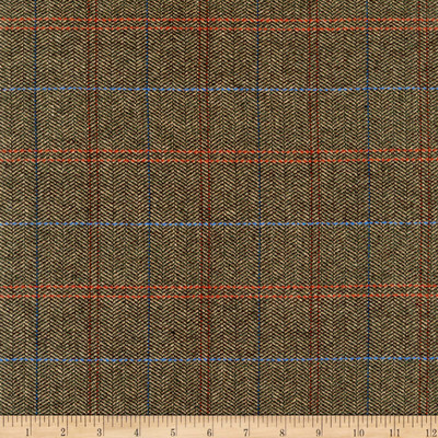 P Kaufmann Highland Romance Duncan Wool Tobacco | Medium/Heavyweight Wool Fabric | Home Decor Fabric | 54" Wide