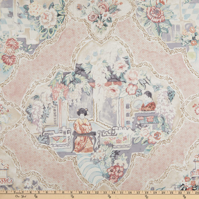 P Kaufmann Connoisseur Teahouse Toile Duck Blush | Medium Weight Duck Fabric | Home Decor Fabric | 54" Wide