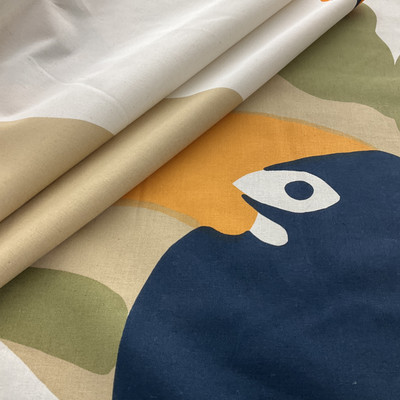 Marimekko Spring 2022 Pepe Broadcloth Beige | Lightweight Broadcloth Fabric | Home Decor Fabric | 58" Wide