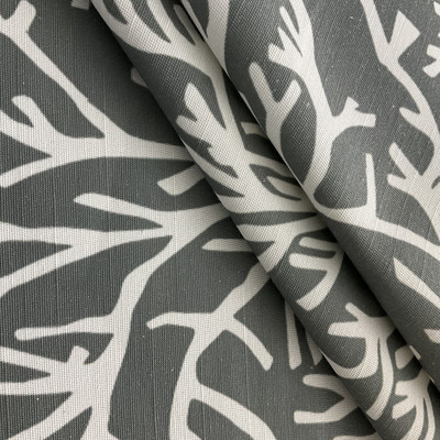 Gray/White Comersan Fabrics Manglar Duck Grey/White | Lightweight Duck Fabric | Home Decor Fabric | 55" Wide
