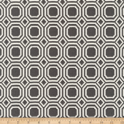 Blair Octagon Matelasse Graphite | Heavyweight Matelasse Fabric | Home Decor Fabric | 54" Wide