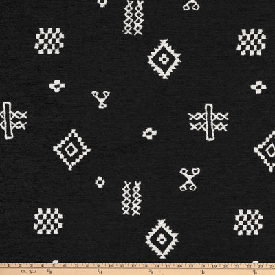 Covington Divya Abstract Jacquard Onyx | Heavyweight Jacquard Fabric | Home Decor Fabric | 57" Wide