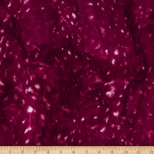 EZ Fabric Doe Snuggle Faux Fur Merlot Very Heavyweight Faux Fur